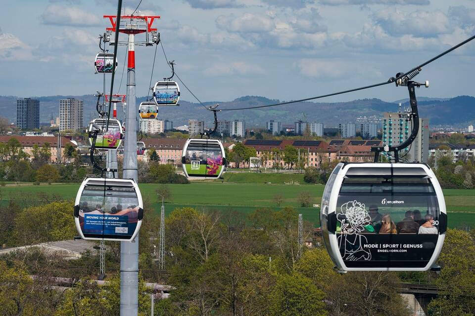 Seilbahn auf der Bundesgartenschau Mannheim