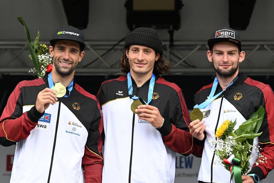 Die deutschen Kajak-Männer bei der Kanuslalom-Weltmeisterschaft. Die deutschen Kajak-Männer bei der Kanuslalom-Weltmeisterschaft.