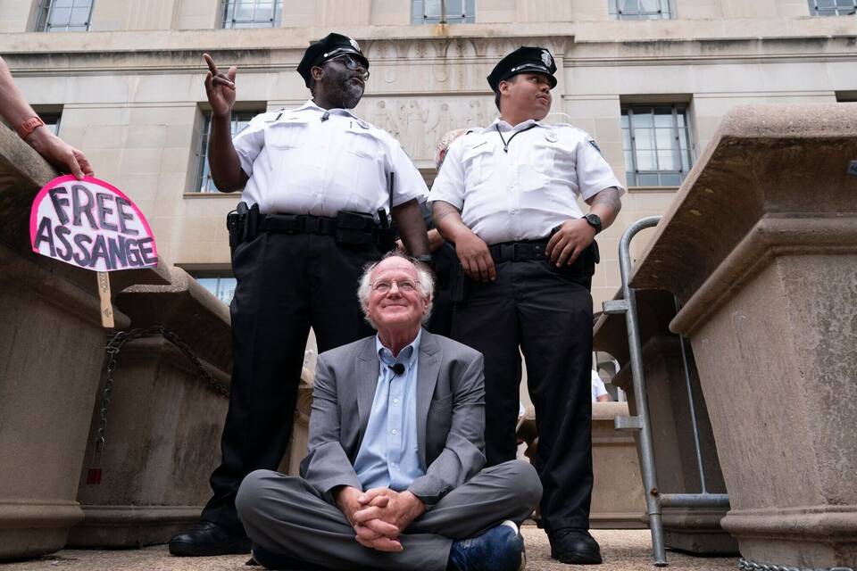 Protest gegen die Strafverfolgung von Assange