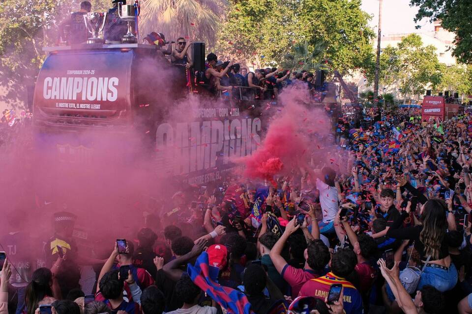 Jubel nach Barças Meistertitel Jubel nach Barças Meistertitel