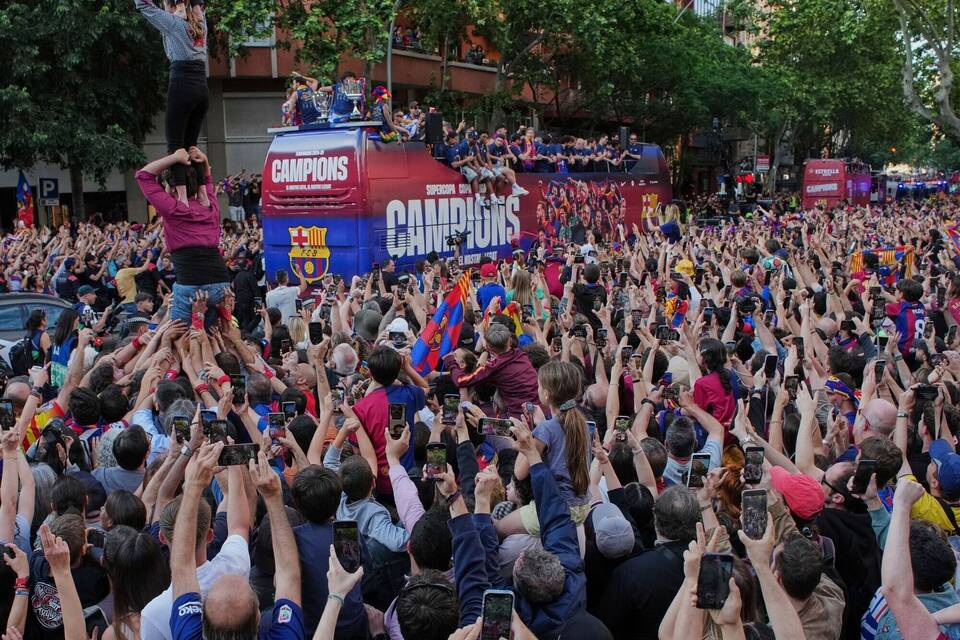 Jubel nach Barças Meistertitel Jubel nach Barças Meistertitel