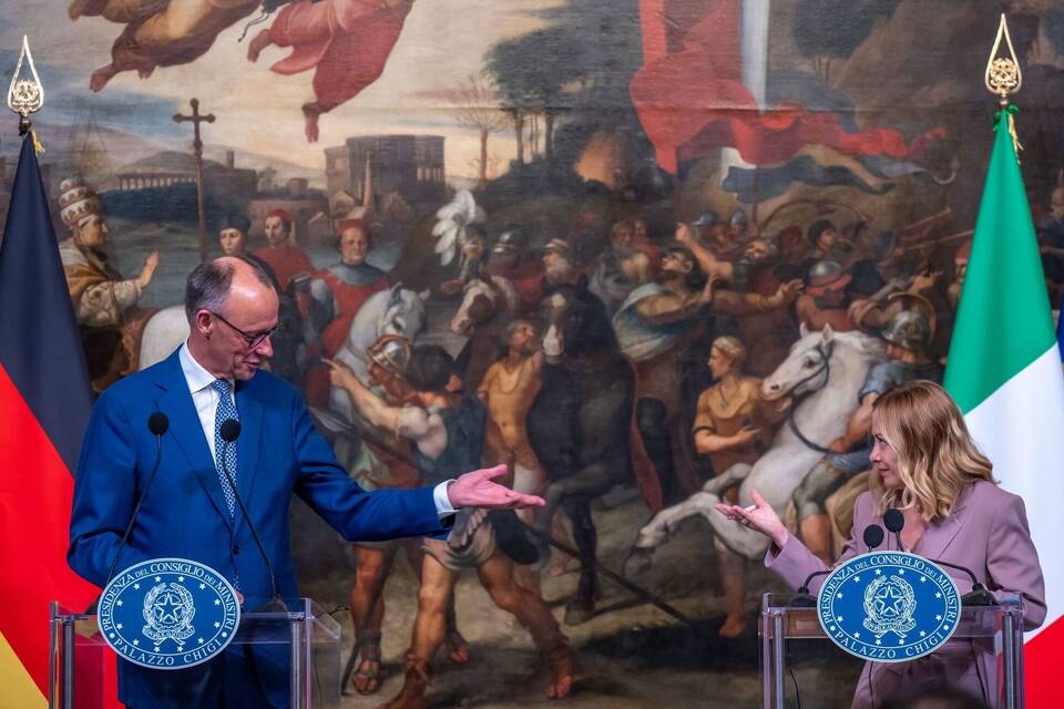 Bundeskanzler Merz trifft Italiens Ministerpräsidentin Meloni Bundeskanzler Merz trifft Italiens Ministerpräsidentin Meloni
