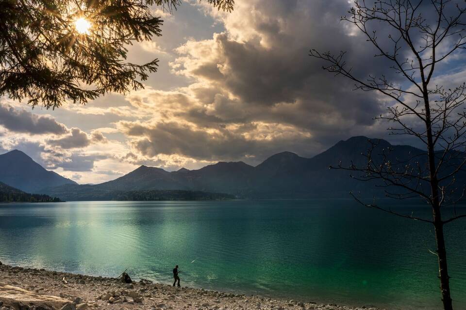 Angler am Walchensee Angler am Walchensee