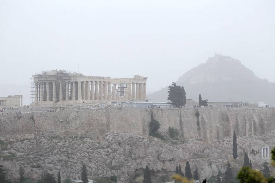 Saharastaub in Athen