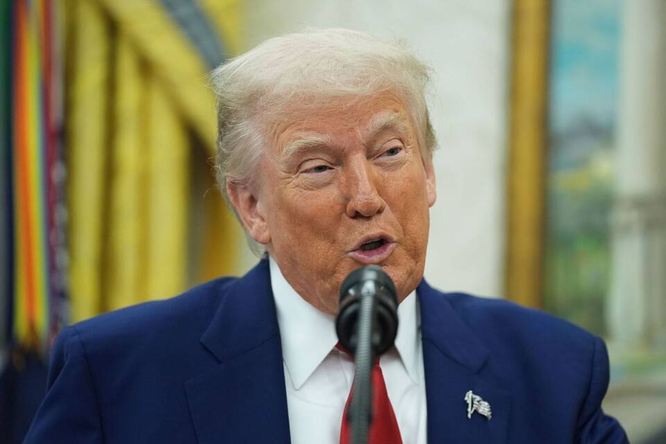 US-Präsident Trump bei Vereidigung im Weißen Haus US-Präsident Trump bei Vereidigung im Weißen Haus