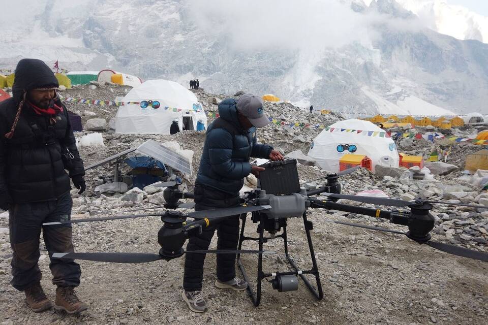 Drohnen-Einsatz am Mount Everest Drohnen-Einsatz am Mount Everest
