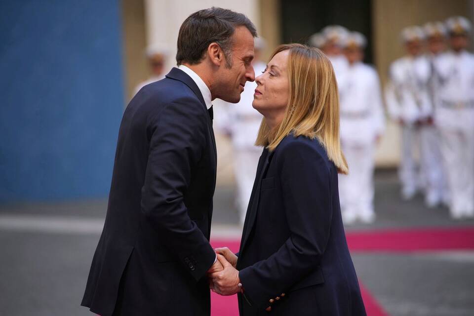 Macron in Italien
