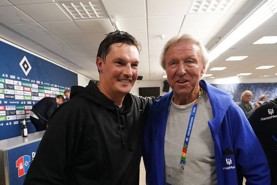 Horst Hrubesch und HSV-Trainer Merlin Polzin Horst Hrubesch und HSV-Trainer Merlin Polzin