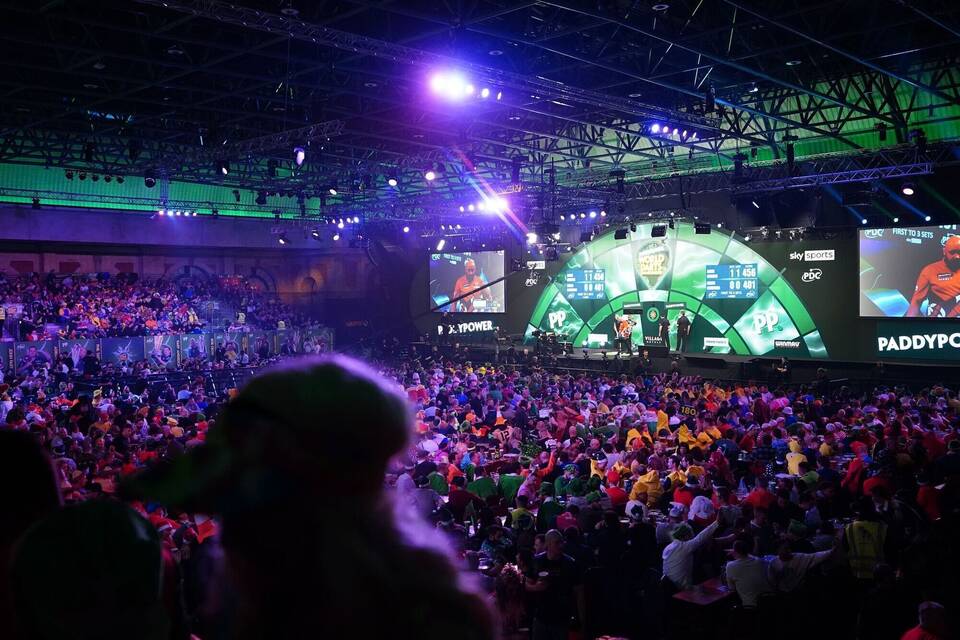 Der Alexandra Palace während der Darts-WM
