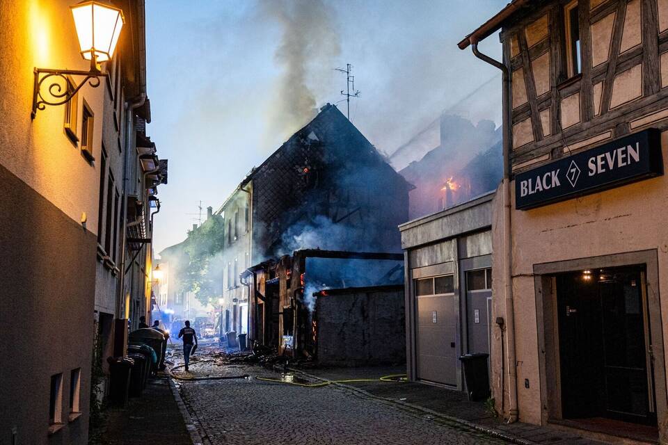Großbrand in Altstadt von Villingen-Schwenningen Großbrand in Altstadt von Villingen-Schwenningen