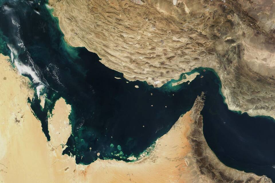 Satellitenaufnahme des Persischen Golfs