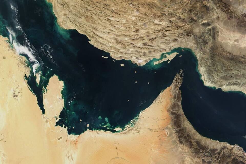 Satellitenaufnahme des Persischen Golfs