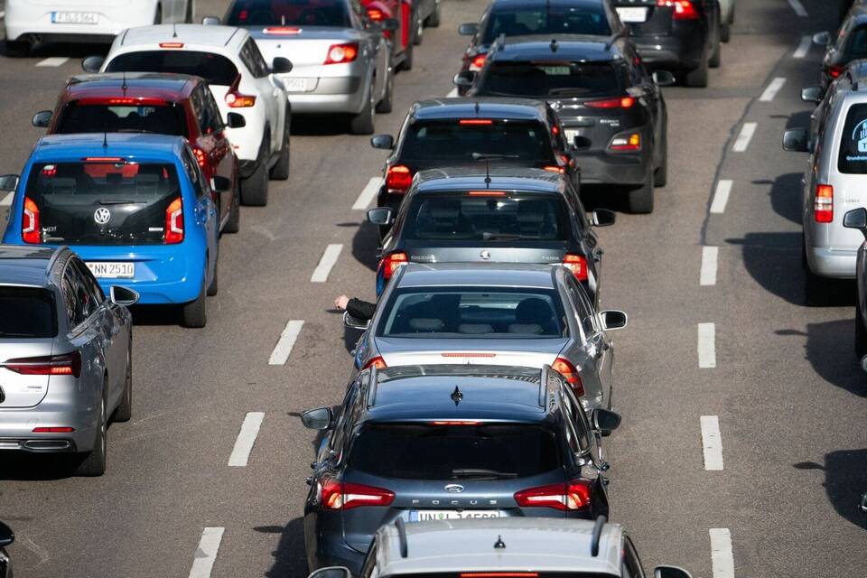 Stau auf der Autobahn
