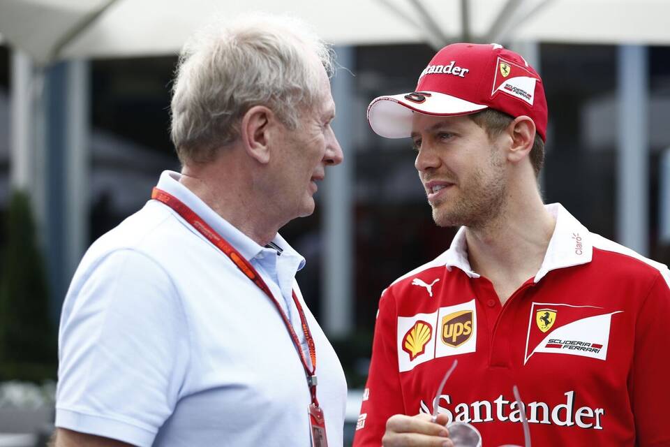 Sebastian Vettel und Helmut Marko