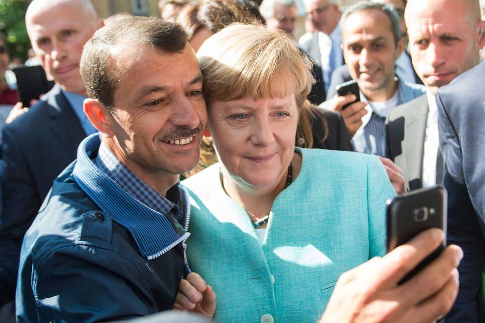 Angela Merkel trifft Flüchtlinge