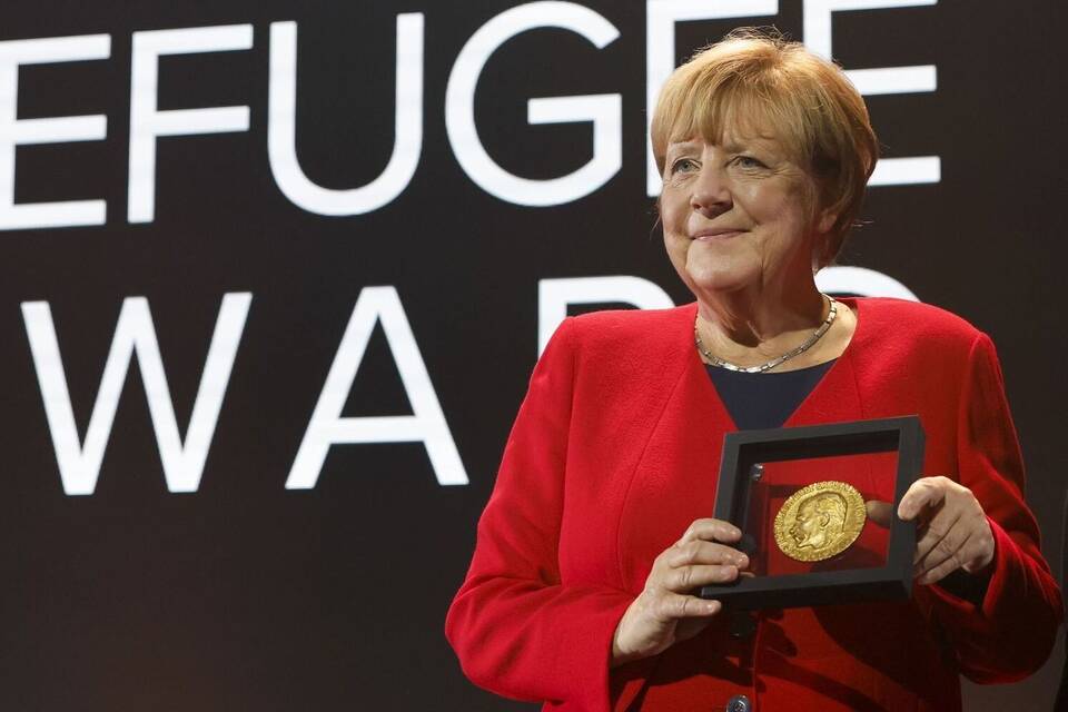 Ex-Kanzlerin Merkel bei einer Preisverleihung