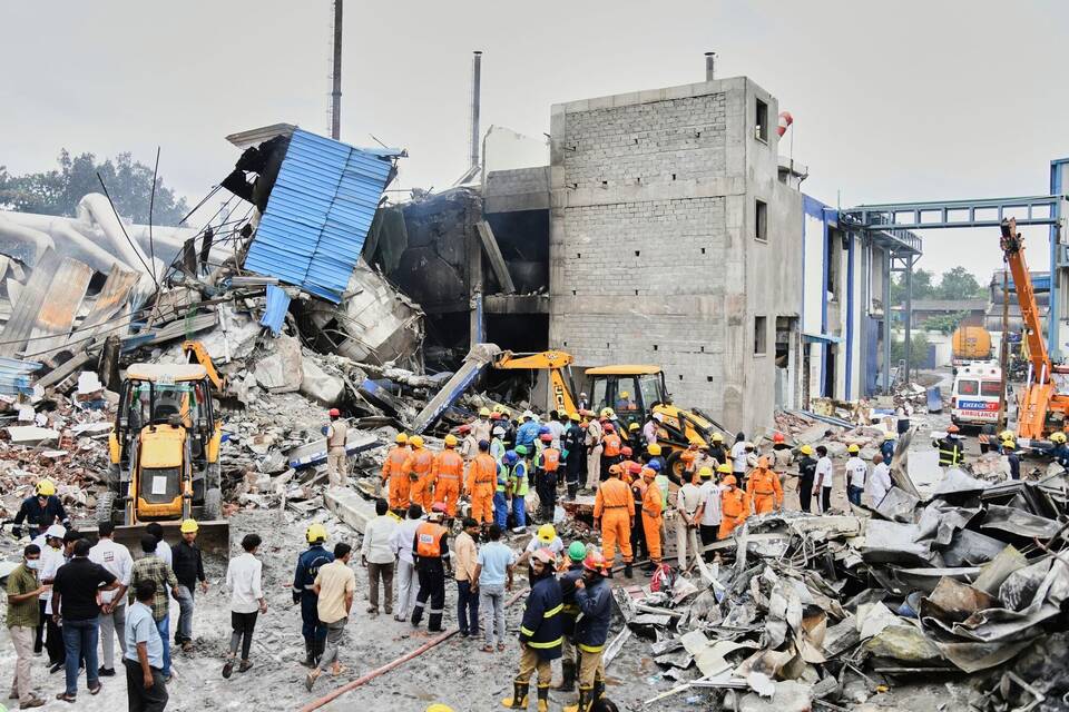 Explosion in Chemieanlage in Indien