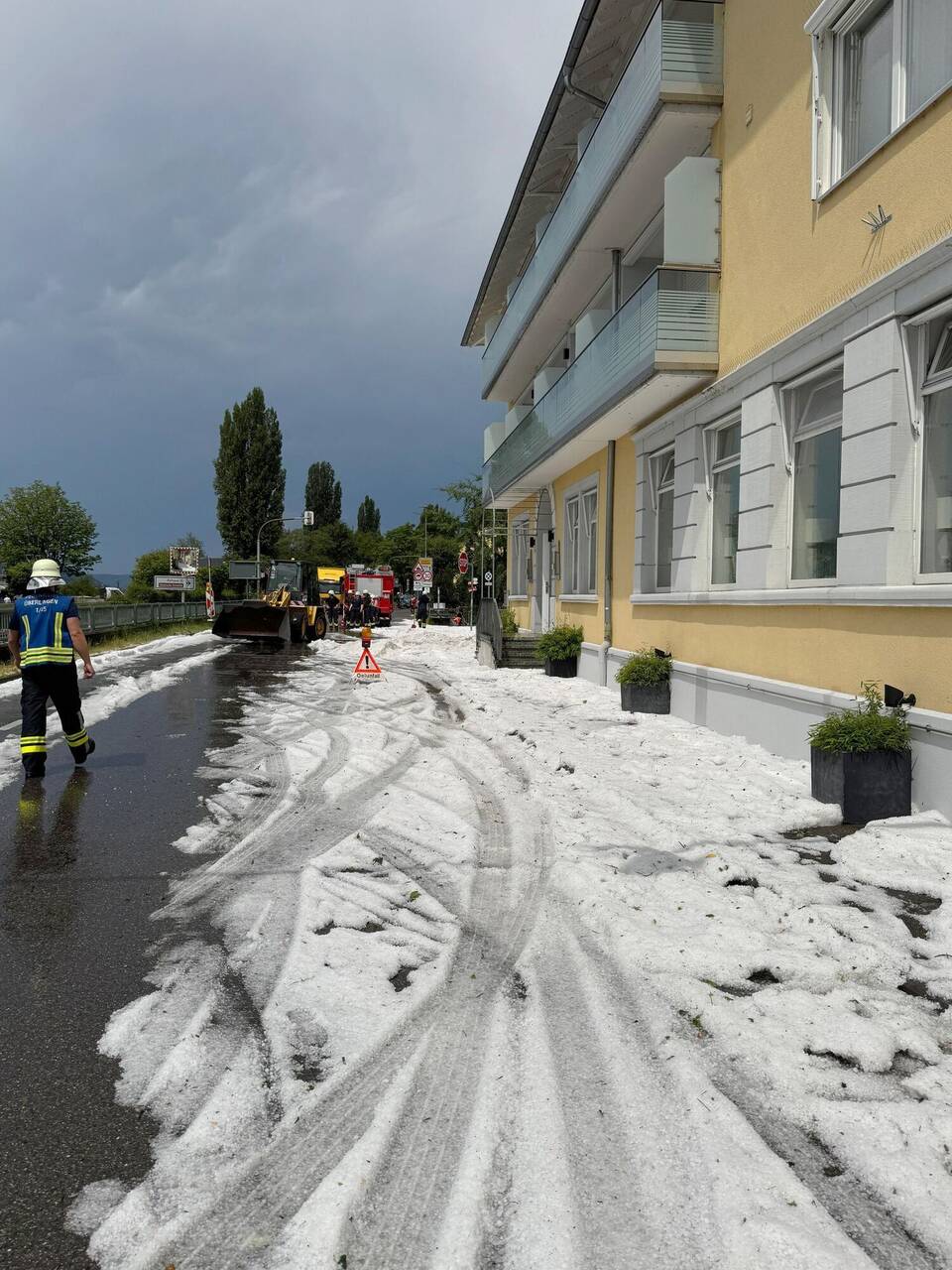 Heftige Hagelschauer in Sipplingen