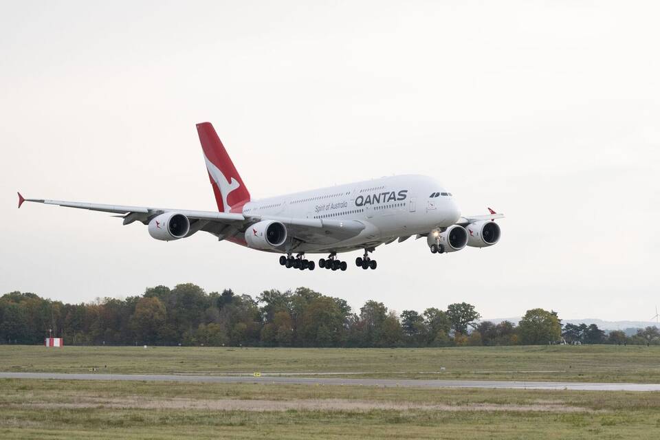 Airbus A380 von Qantas