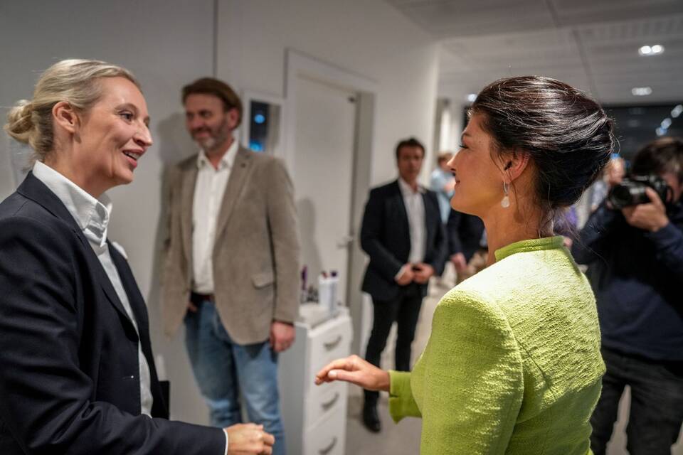 TV-Duell zwischen AfD-Chefin Weidel und BSW-Gründerin Wagenknech