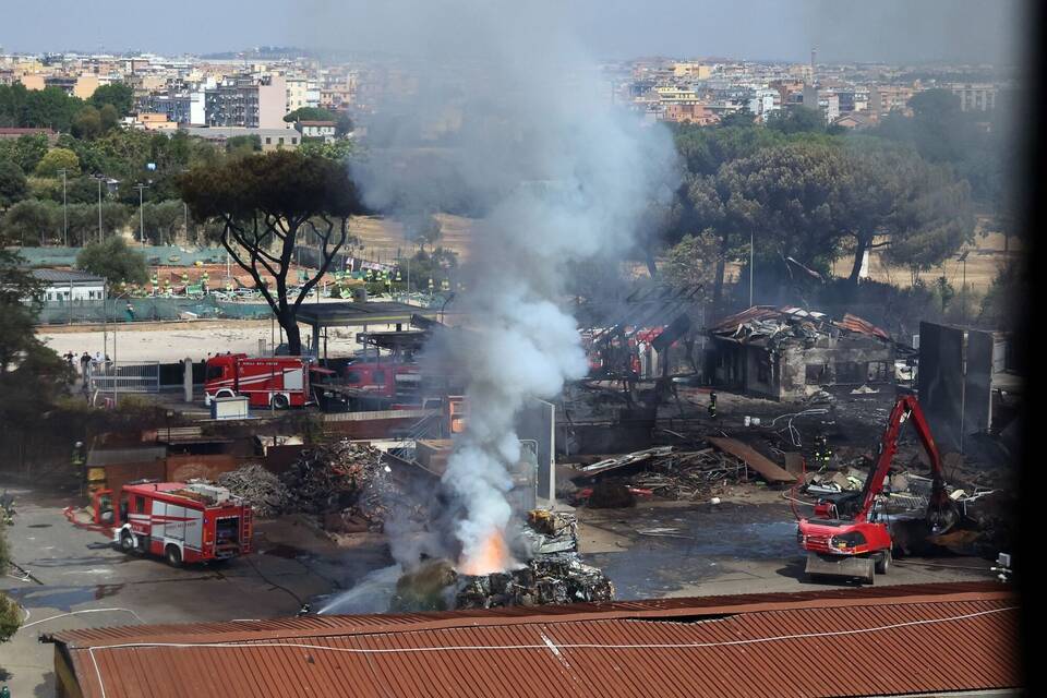 Explosion an Tankstelle in Rom - Mehrere Verletzte Explosion an Tankstelle in Rom - Mehrere Verletzte