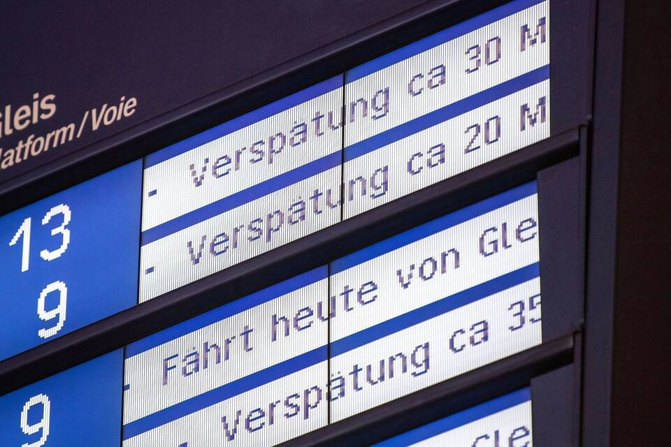 Verpätungen bei der Bahn
