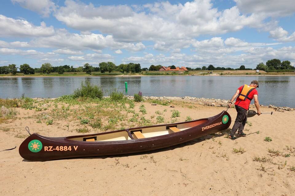 Außergewöhnlich niederige Pegelstände an der Elbe