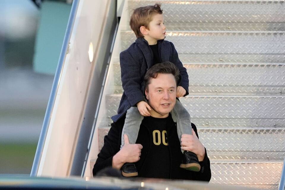 Elon Musk mit Sohn X Elon Musk mit Sohn X