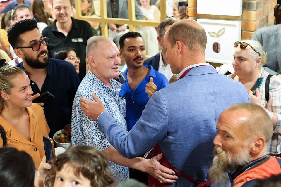 Paul Gascoigne (l) und Prinz William Paul Gascoigne (l) und Prinz William