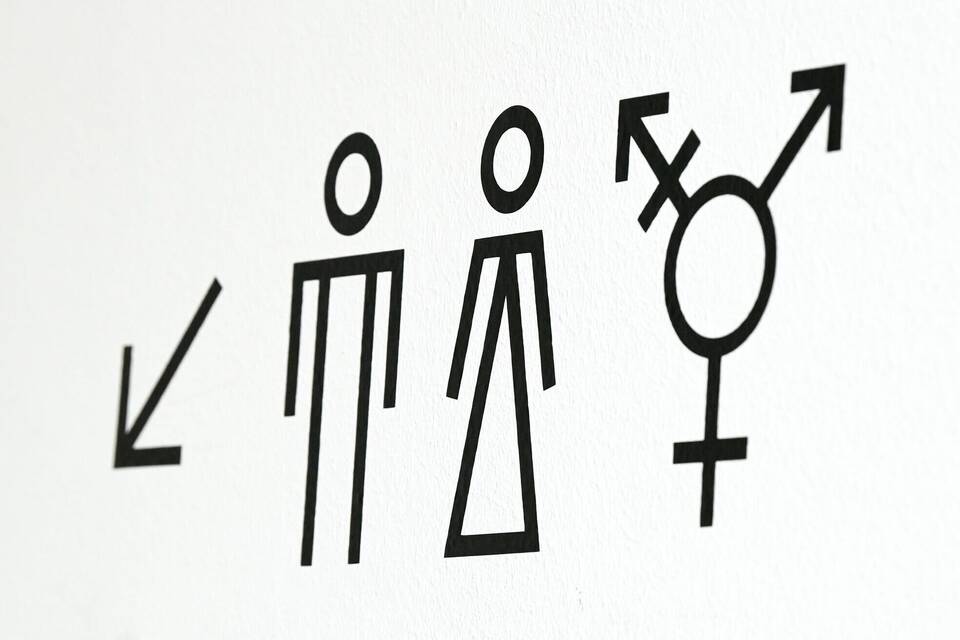 Vielfalt-Symbole für Toiletten