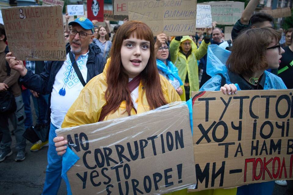 Ukraine- Krieg - Proteste in Kiew