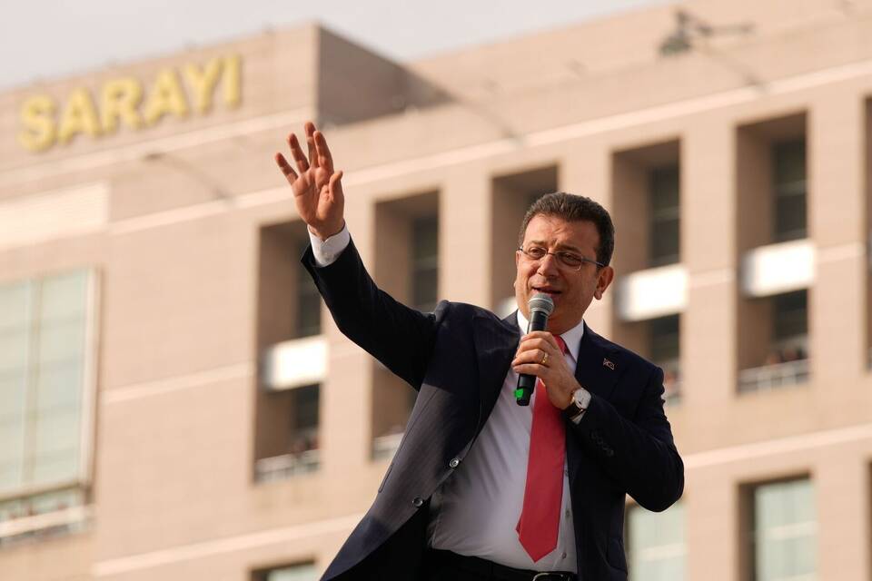 Istanbuls Bürgermeister Ekrem Imamoglu vor seiner Inhaftierung Istanbuls Bürgermeister Ekrem Imamoglu vor seiner Inhaftierung
