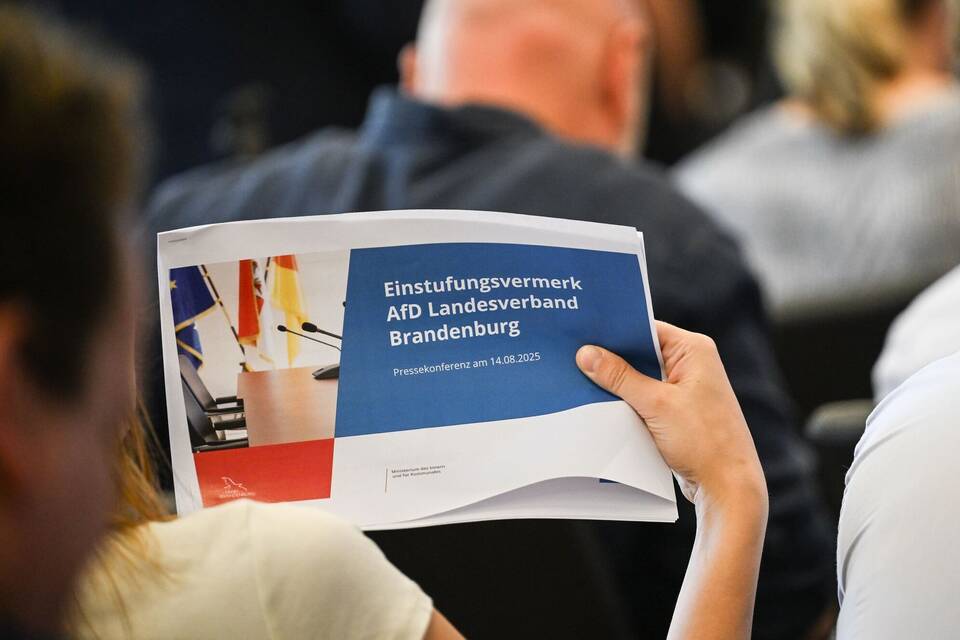 Einstufungsvermerk zur AfD Brandenburg als rechtsextrem