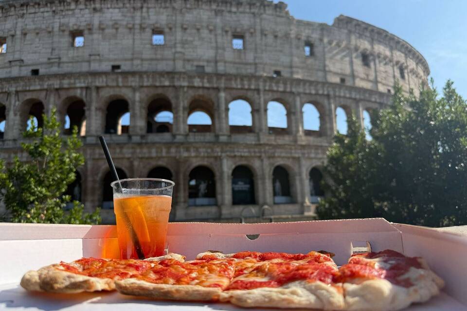 Pizza und Aperol
