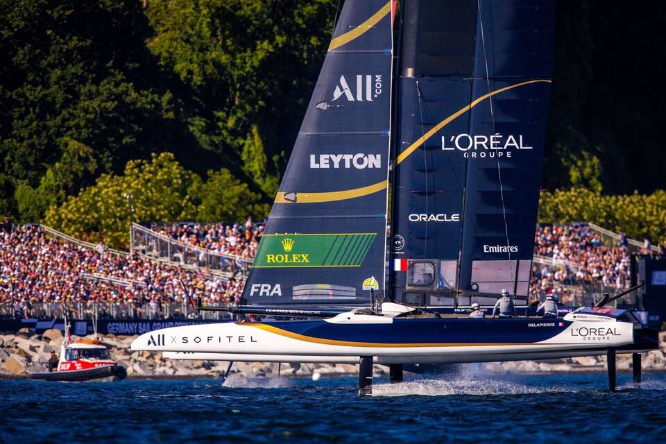 Segelrennen der SailGP vor Rügen