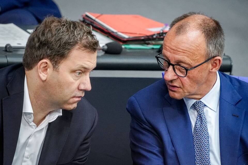 Lars Klingbeil und Friedrich Merz Lars Klingbeil und Friedrich Merz