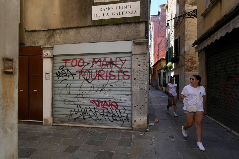 Touristinnen in Venedig. Touristinnen in Venedig.