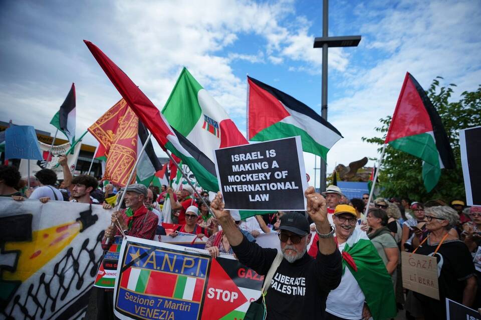 Filmfestspiele Venedig - Gaza-Proteste Filmfestspiele Venedig - Gaza-Proteste