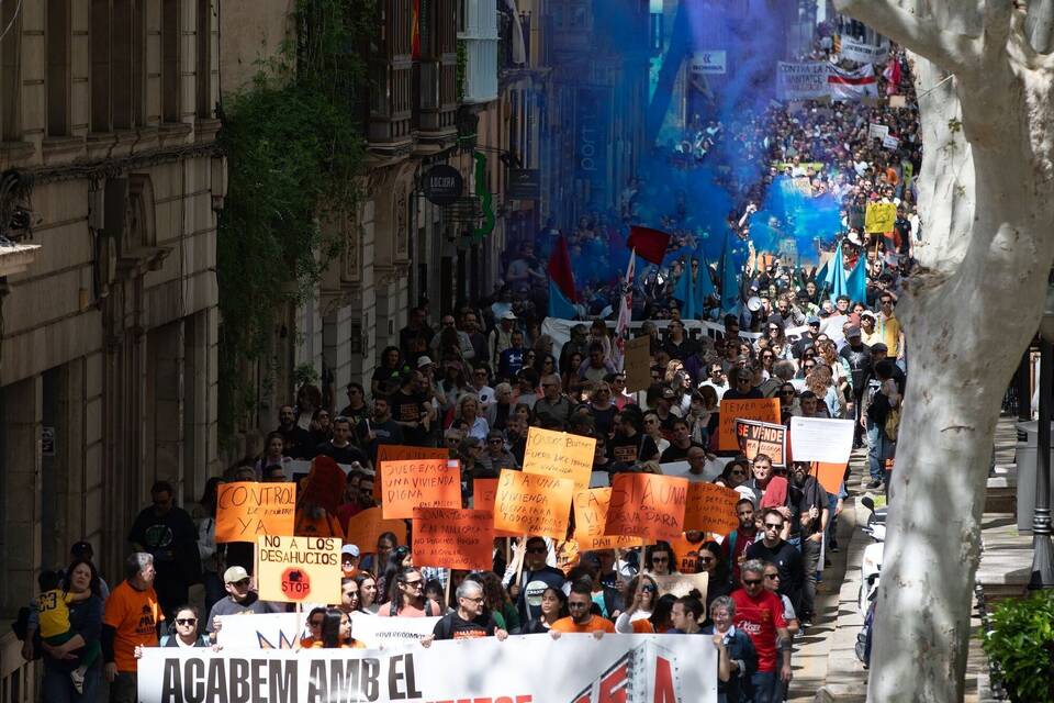 Demonstration gegen Wohnungsnot in Spanien