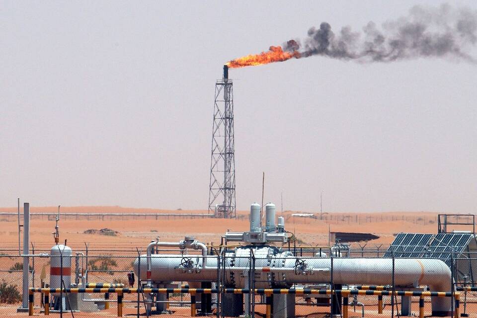 Ölfeld in Saudi-Arabien