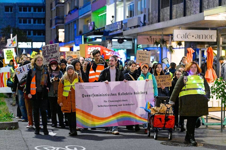 Demonstration nach «Stadtbild»-Aussagen - Heidelberg Demonstration nach «Stadtbild»-Aussagen - Heidelberg