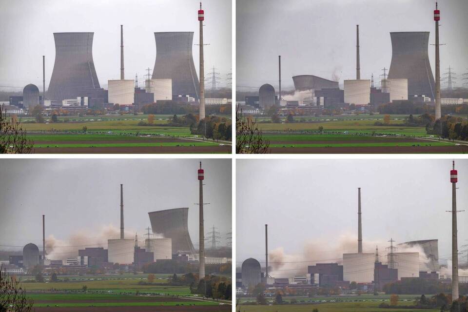 Sprengung Kühltürme Kernkraftwerk Gundremmingen