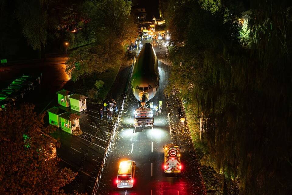 Ankunft Airbus A310 am Serengeti-Park Ankunft Airbus A310 am Serengeti-Park