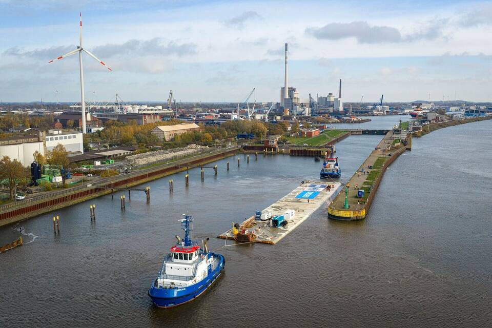 Erstes Bauelement für den Wesertunnel kommt nach Bremen