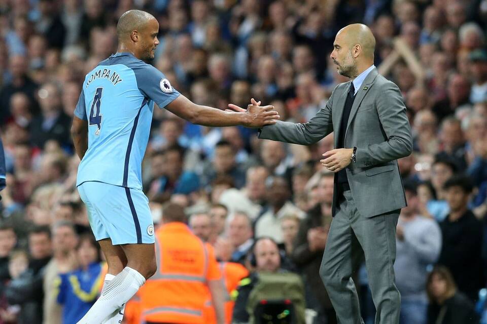 Vincent Kompany und Pep Guardiola