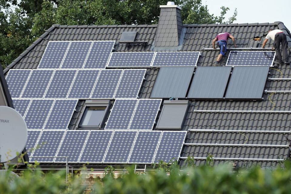 Solaranlage auf einem Dach