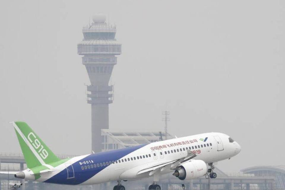 Neues Passagierflugzeug Comac C919