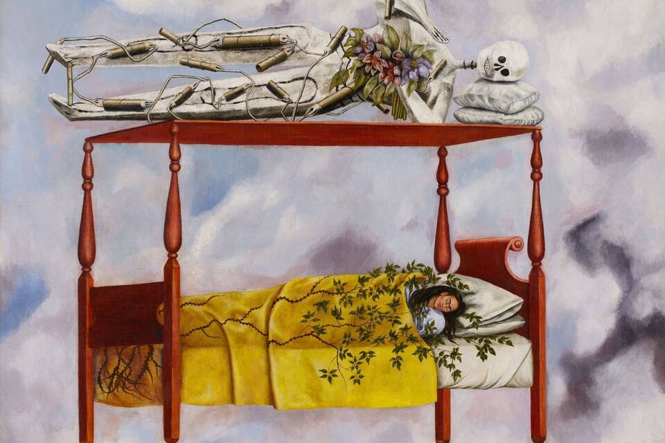 Frida Kahlos Selbstporträt "El sueño (La cama)"