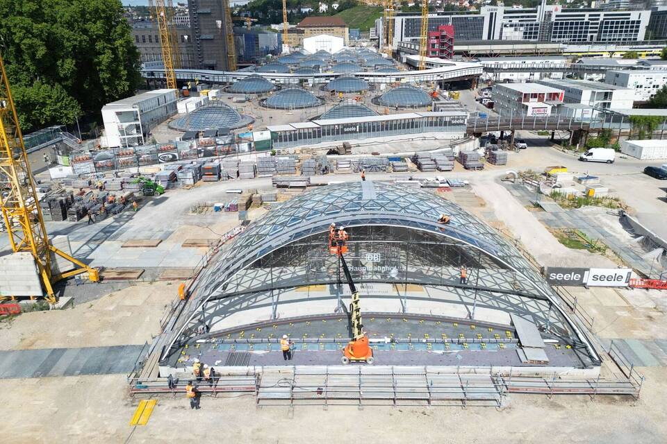 Baustelle Tiefbahnhof Stuttgart 21 - Eingangsportal