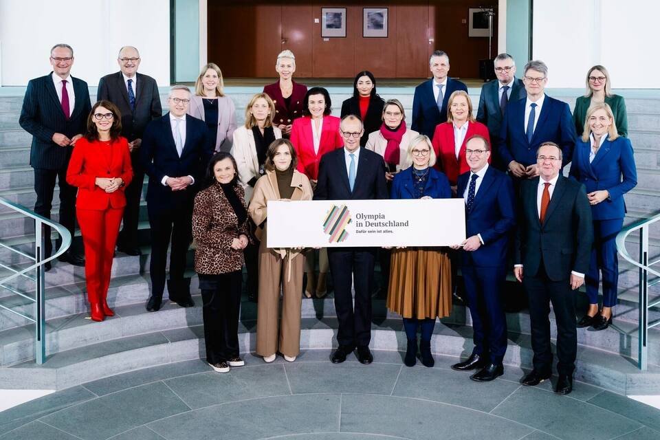 Fototermin zu Olympia-Bewerbung 2025